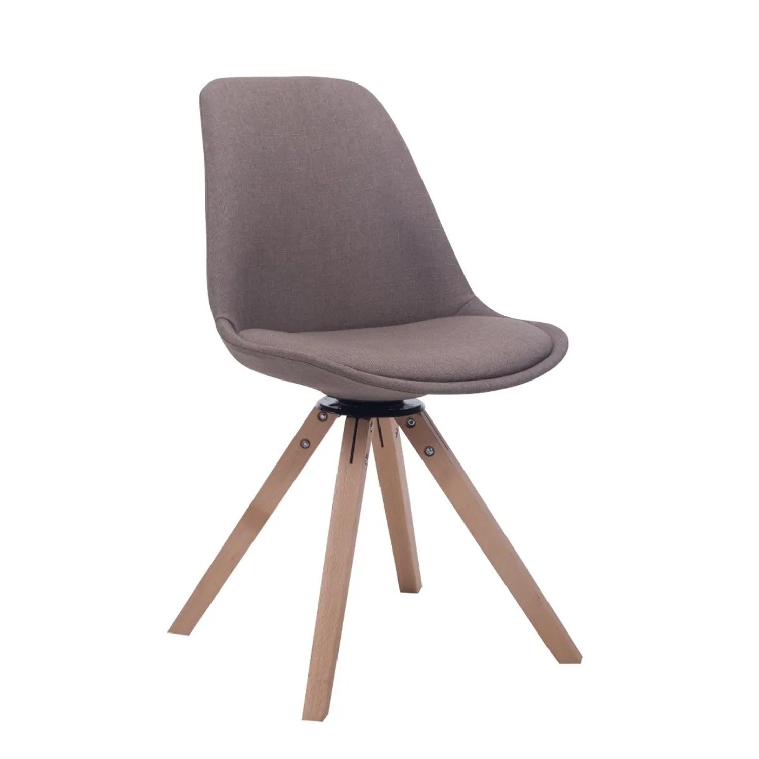 CLP Besucherstuhl Troyes Drehbar Stoff Square Taupe/Natura