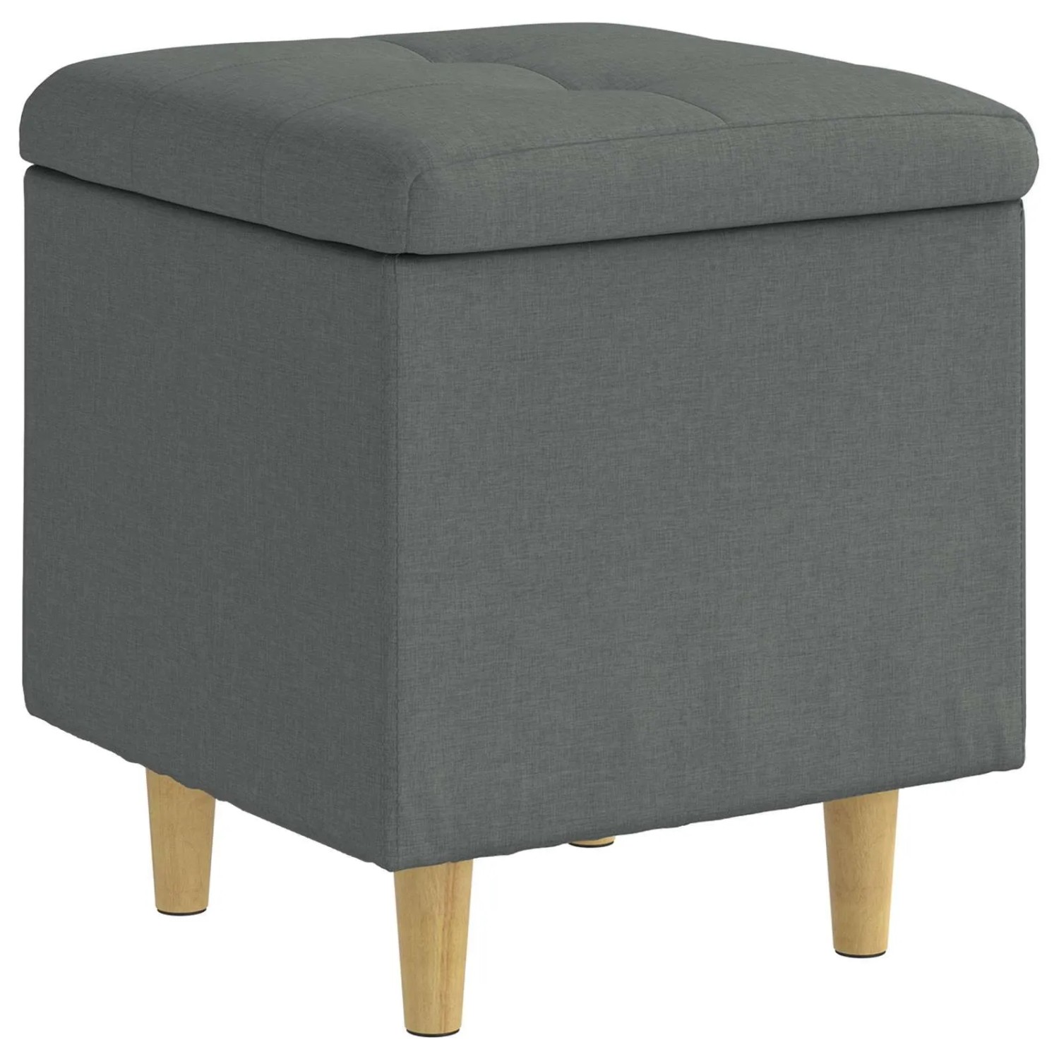 vidaXL Aufbewahrungsottomane Dunkelgrau 40 x 40 x 45 cm Stoff 876804