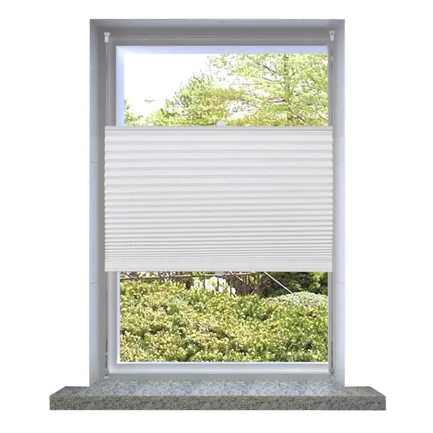 vidaXL Verdunklungsplissee 70×100 cm Weiß günstig online kaufen