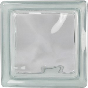 Klarer BM Glasstein Wolke 11,5x11,5x8cm für Innen- & Außenbereich.