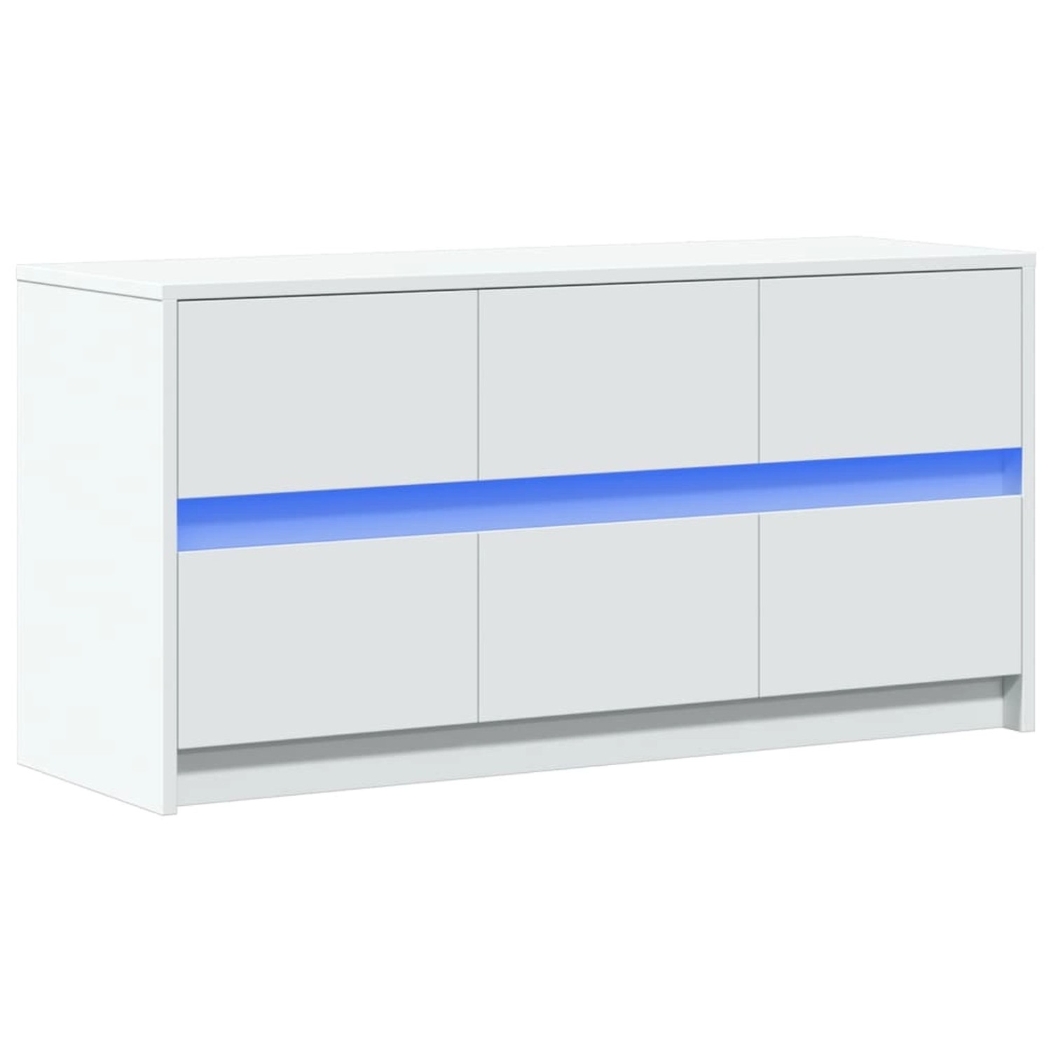 vidaXL TV-Schrank mit LED-Beleuchtung Weiß 100x34x50 cm Holzwerkstoff 85221 günstig online kaufen