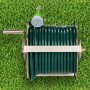 Relaxdays Schlauchtrommel Edelstahl Aluminium Silber Freistehend Wandmontage mit Kurbel 30,5 cm x 45 cm x 36,5 cm 3,6 kg_3