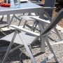 Acamp Gartenmöbel-Set: 4 Klappsessel Urban, 1 Tisch Acaplan Loft (160x90 cm), Platin-Schiefer. Aluminiumgestell, Topalit-Tischplatte.