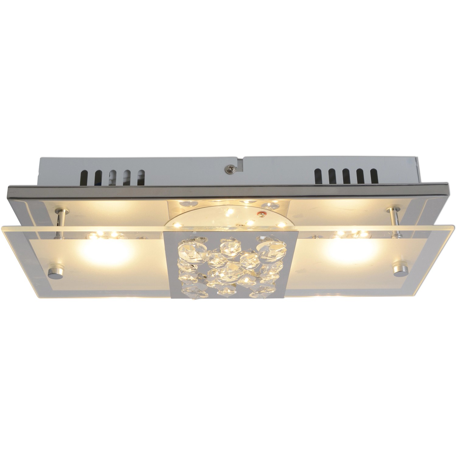 Näve Leuchten LED Deckenleuchte NV1230742 Chrom Glas B/H/T: ca. 12x8x30 cm günstig online kaufen