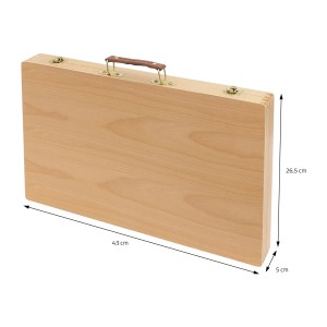 ECD Germany Malset im Holzkoffer, 109-teilig, Zeichen- und Malkoffer für Kinder.