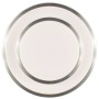 Runde LED-Deckenleuchte Nivaro in Silber und Weiß, Ø 29,3 cm.