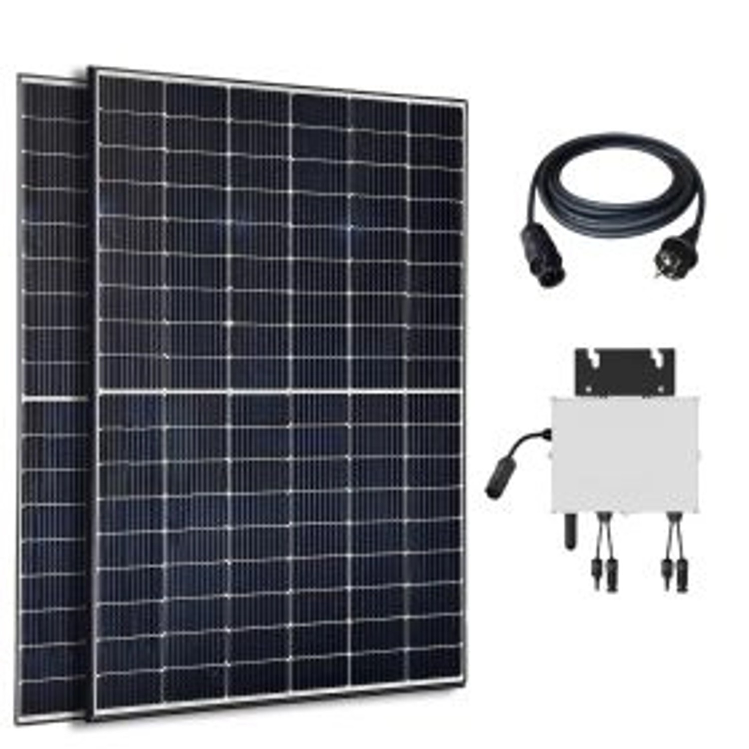 Jet-Line Premium Balkonkraftwerk 1100 W/2x550W mit 800 W Wechselrichter Steckfertig WiFi Smart