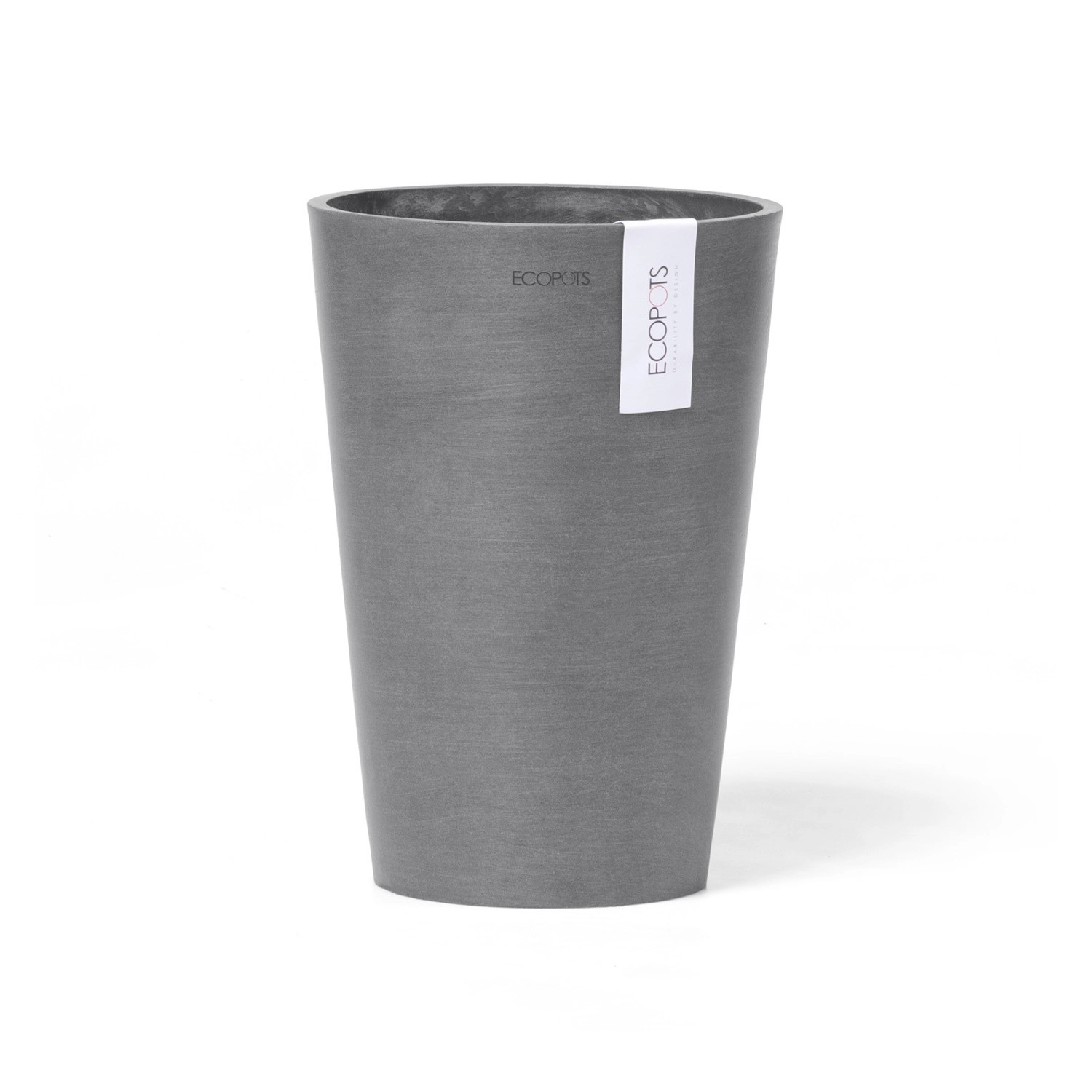 Ecopots Vase Pisa Grau 17,5 cm x 3 cm