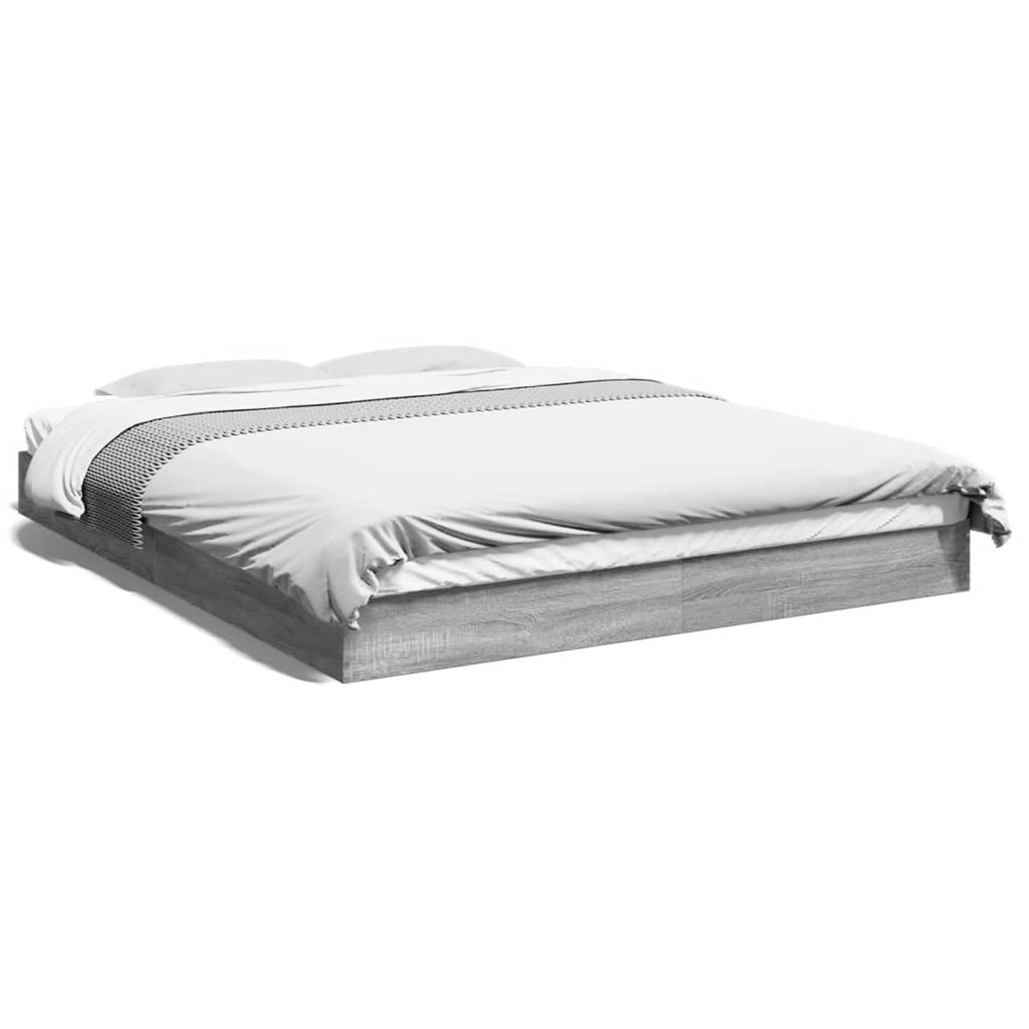 vidaXL Bettgestell ohne Matratze Grau Sonoma 160x200 cm Holzwerkstoff 84201 günstig online kaufen
