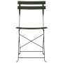 Grüner vidaXL Gartenstuhl, klappbar, 2er-Set, Stahl, für Garten & Terrasse.