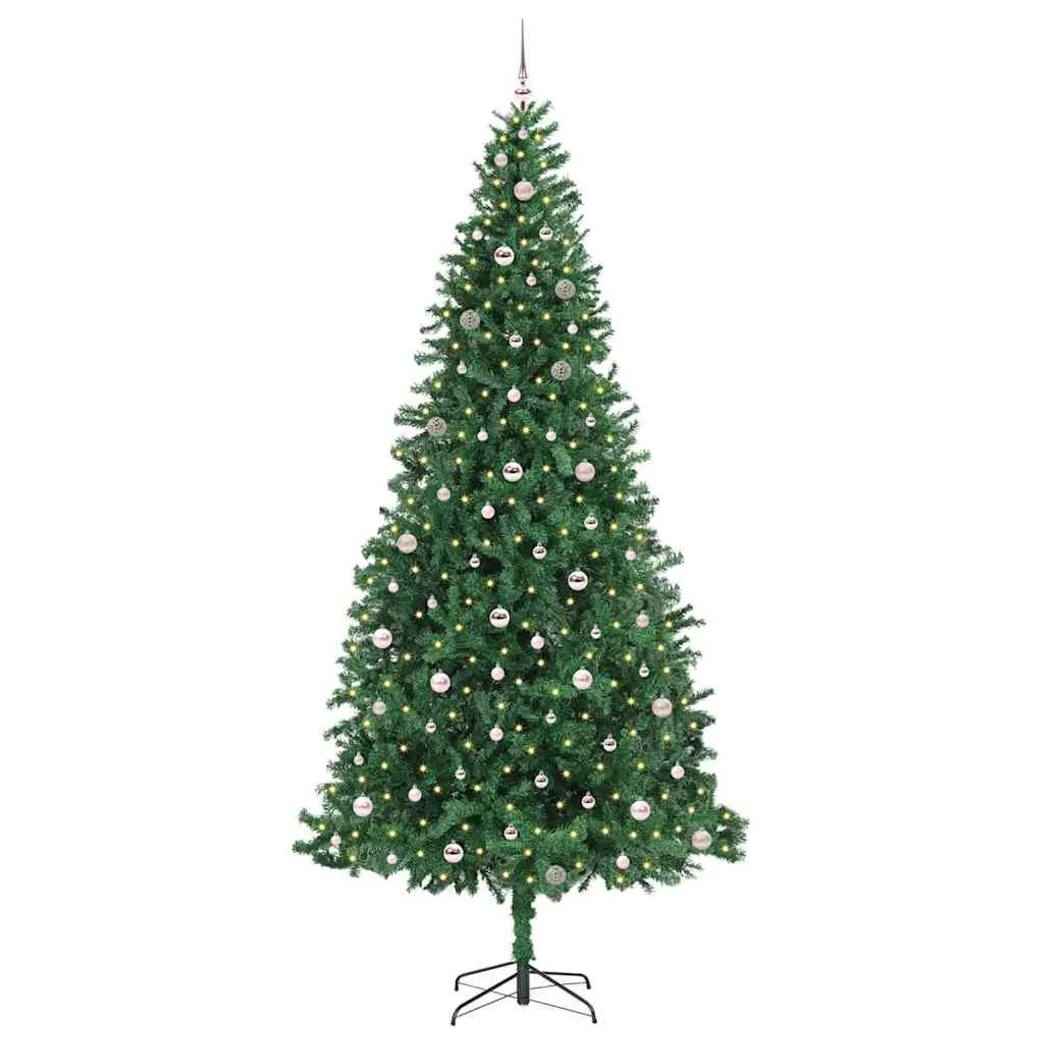 vidaXL Künstlicher Weihnachtsbaum mit 300 LEDs mit Ständer Grün 300 cm 3394796