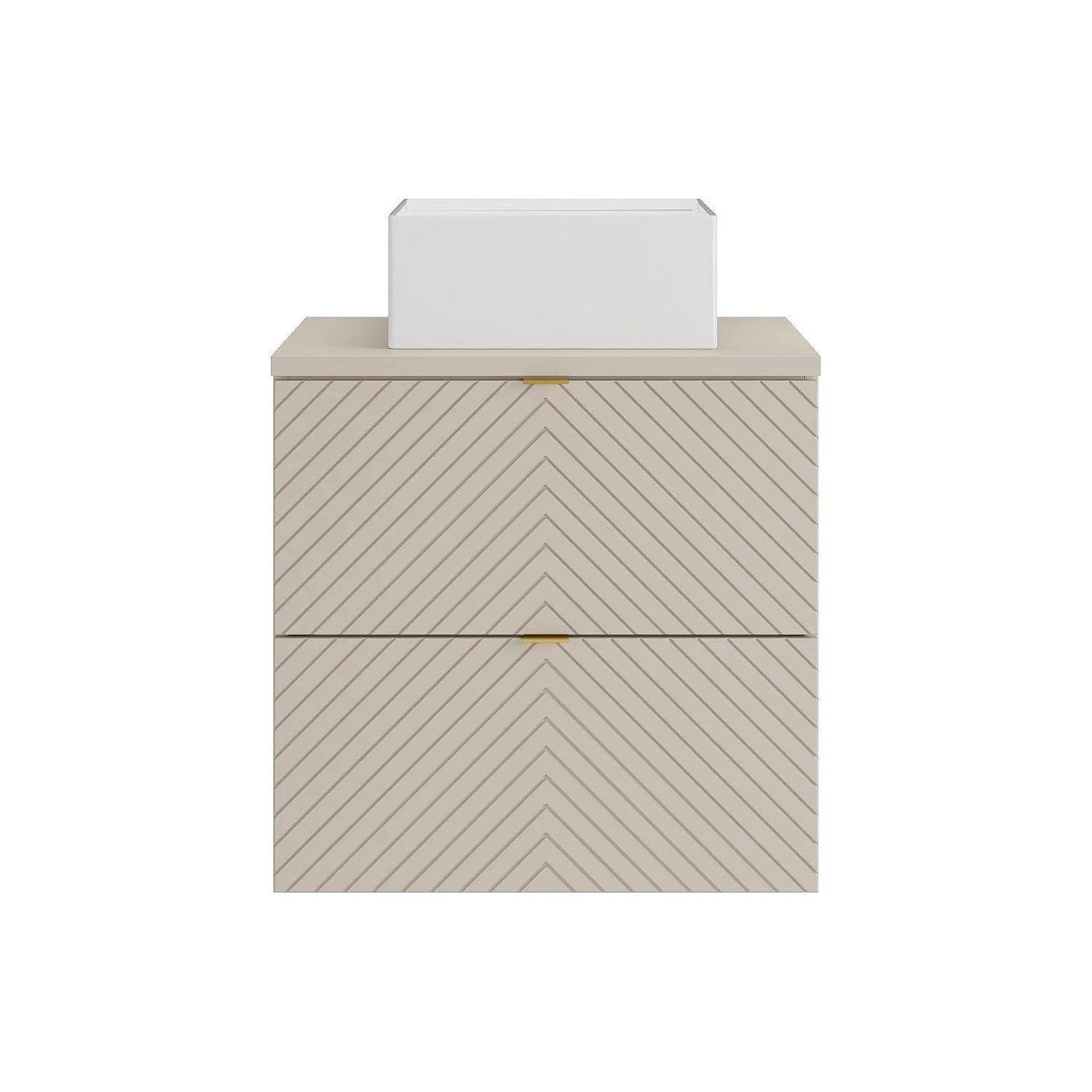 Vente-unique Einzelwaschtisch Dorioni Beige 60 cm