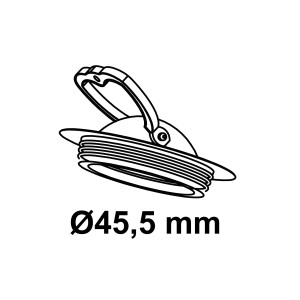 Schwarzer Kirchhoff Ventilstopfen (45,5 mm) für Nirosta-Spülen.