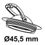 Schwarzer Kirchhoff Ventilstopfen (45,5 mm) für Nirosta-Spülen.