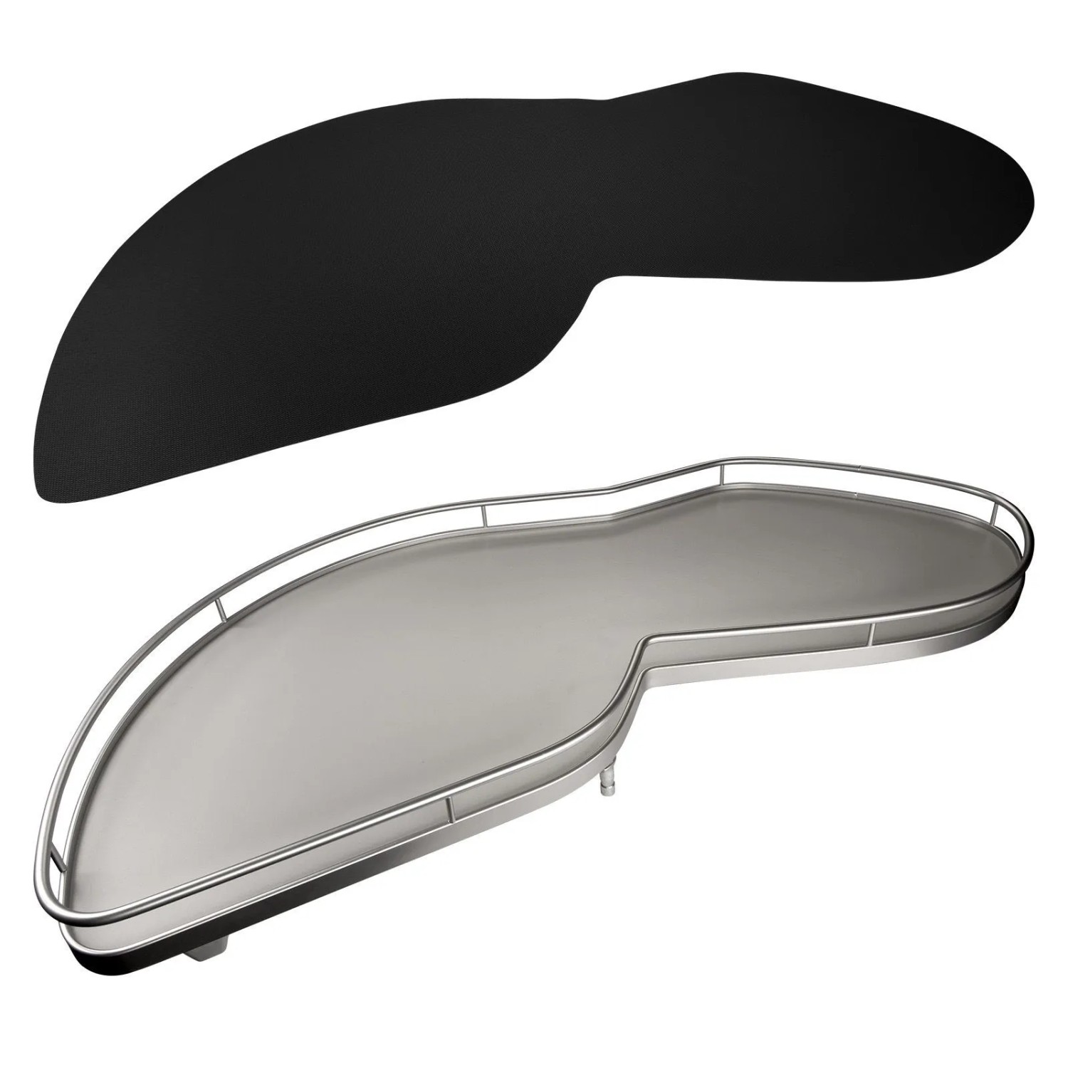 Kesseböhmer Antirutschmatte Orga Grip Schwarz für LeMans 600 mm Links Ausschwenkbar