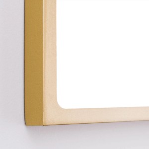 Quadratische LED Deckenleuchte Lero in Gold-Matt, 18x18cm. Moderne Lampe für Innenräume.