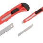 4-teiliges Messer-Set: Abbrechmesser in Rot mit Ersatzklingen.