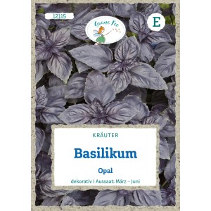 Grüne Fee Basilikum Opal Saatgut: Aromatische, braunrote Basilikum-Samen für ca. 150 Pflanzen.