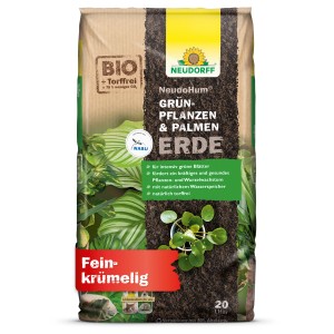 Sack Neudorff Neudohum Grünpflanzen- und Palmenerde, 20 l, torffrei für gesundes Wachstum.