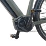 Detailaufnahme: Moosgraues Prophete Trekking E-Bike Entdecker 4.0 mit Mittelmotor und Pedal.