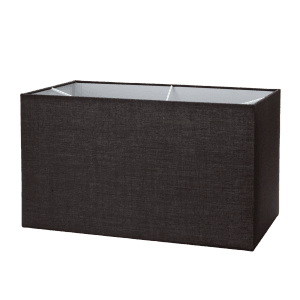 Rechteckiger, schwarzer Orion Lightstyle Lampenschirm aus Textil, 40x22x23 cm.