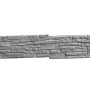 Betonzaun-Platte Nostalgie, 144x30 cm, graue Steinoptik für Sichtschutz im Garten.