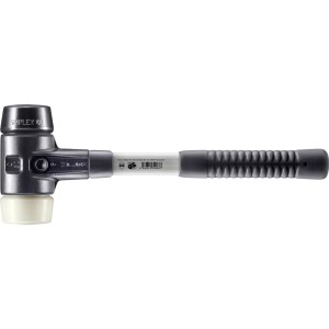 Halder Simplex Schonhammer Ø 60mm mit Gummi-, Nylon-Einsatz, verstärktem Gehäuse und Fiberglasstiel.