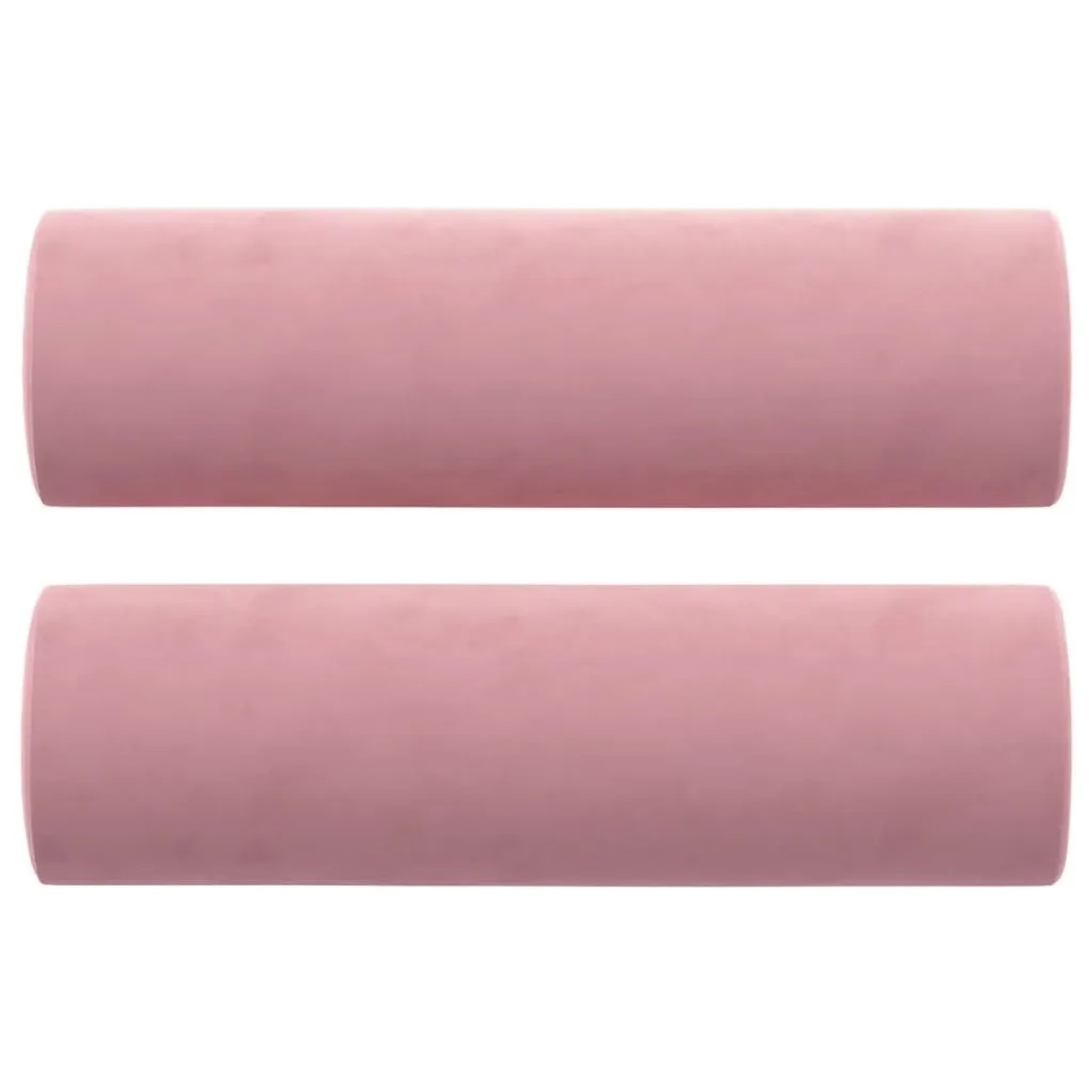vidaXL Zierkissen 2 Stk Rosa Ø15x50 cm Samt 349512
