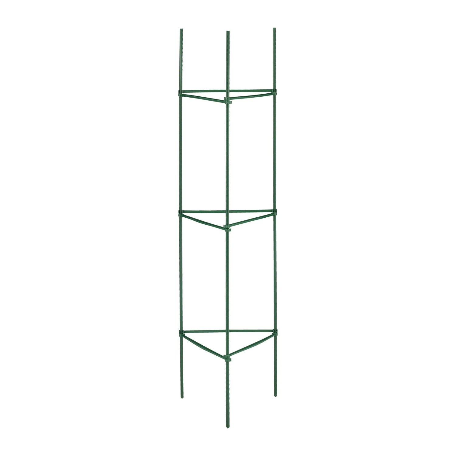 Relaxdays Rankhilfe Stahl Kunststoff Grün 4er Set Höhenverstellbar 120 cm x 32 cm x 32 cm 0,36 kg