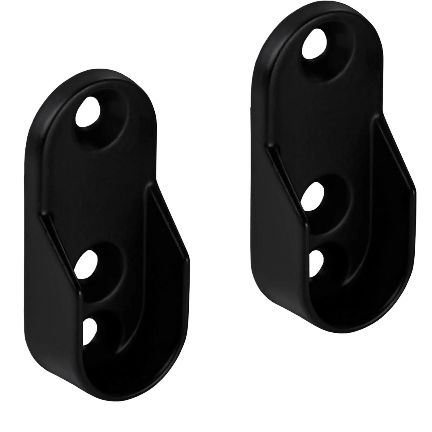 SOTECH 1 Paar Schrankstangenlager S Schwarz für Seitenmontage