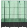 vidaXL Hochbeet mit Gewächshaus-Aufsatz, Rattan-Optik, 120x40x138 cm.