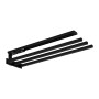 SOTECH Aluminium Handtuchhalter TED 3 Armig 450 bis 730 mm Ausziehbar Drehbar Schwarz Matt_2