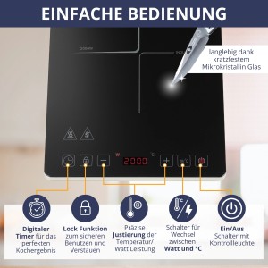 Sommertal Induktionskochfeld  1er-Platte