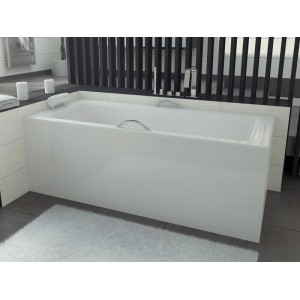 Rechteckige Bad Land Badewanne TALIA 170x75 mit Acrylschürze und Ablaufgarnitur.