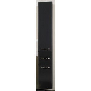 Pelipal Velo Bad-Hochschrank in Anthrazit, 30 cm breit, mit Schublade und Softclose.