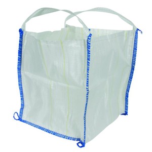 Weißer Big Bag (300 kg Tragkraft) aus stabilem Gewebe für Schüttgüter.