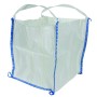 Weißer Big Bag (300 kg Tragkraft) aus stabilem Gewebe für Schüttgüter.