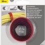 Fix-o-moll Klett-Binder, rot-schwarz, 60cm. Wiederverwendbares Klebeband zum Bündeln.