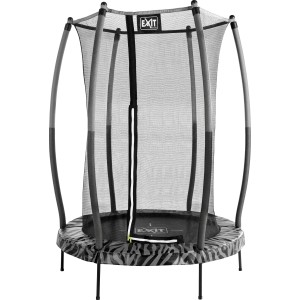 EXIT Tiggy Junior Trampolin, Ø140cm, schwarz-grau mit Sicherheitsnetz. Gartentrampolin für Kinder.