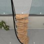 Minka Raumspartreppe Monte Carlo Buche-Schwarz, Aufsicht. Innentreppe mit Holzstufen und schwarzem Geländer.