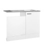 OPTIFIT Spülenunterschrank Bonn214, 110cm, weiß, mit Spüle und Geschirrspülerblende.
