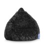 Schwarzer Sitting Point Sitzsack Fluffy, 120 l, aus Plüschstoff. Bequemer Sessel für Kinderzimmer.