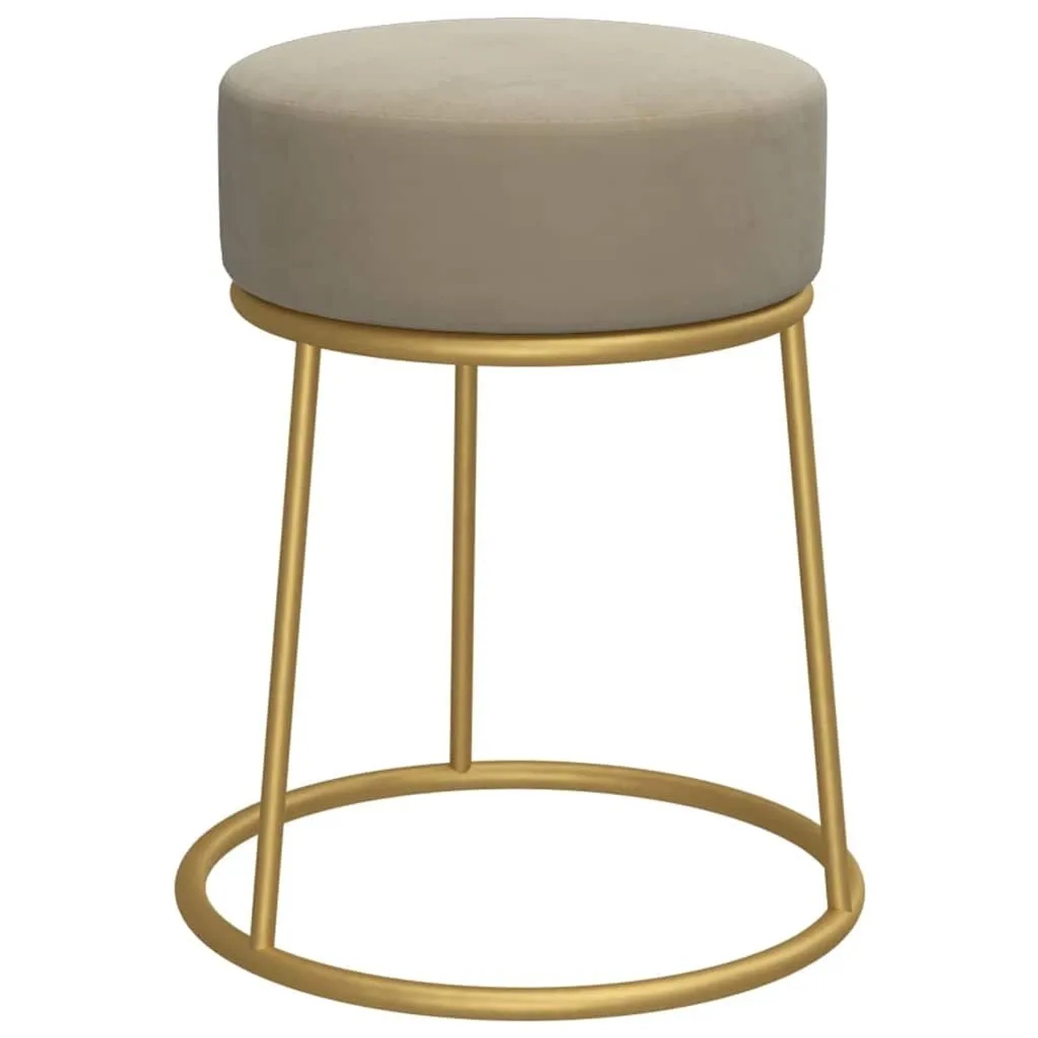 vidaXL Runder Hocker Dunkelgrau Samt 340256