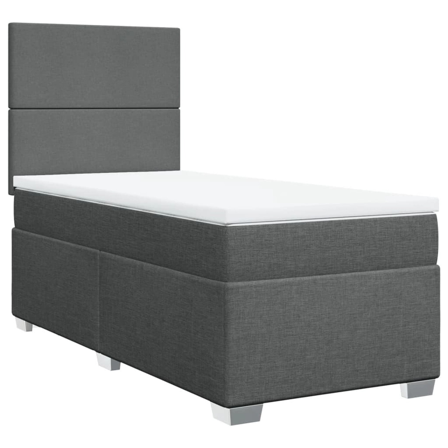 vidaXL Boxspringbett mit Matratze Dunkelgrau 90x190 cm Stoff2105594 günstig online kaufen