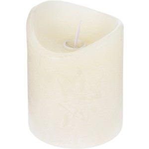 Elfenbeinfarbene LED Kerze, 10 cm hoch, für stimmungsvolle Beleuchtung ohne Brandgefahr.
