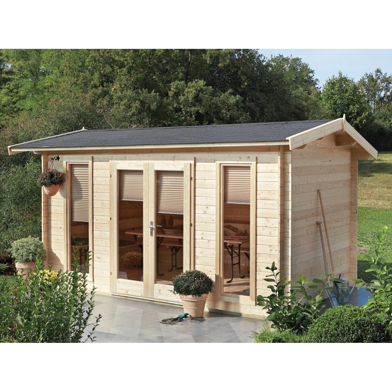Wolff Finnhaus Holz-Gartenhaus Helgoland 28-A 410 cm x 240 cm