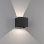 Schwarze, eckige LED-Wandleuchte Wall von Fischer & Honsel mit Lichteffekt nach oben und unten.