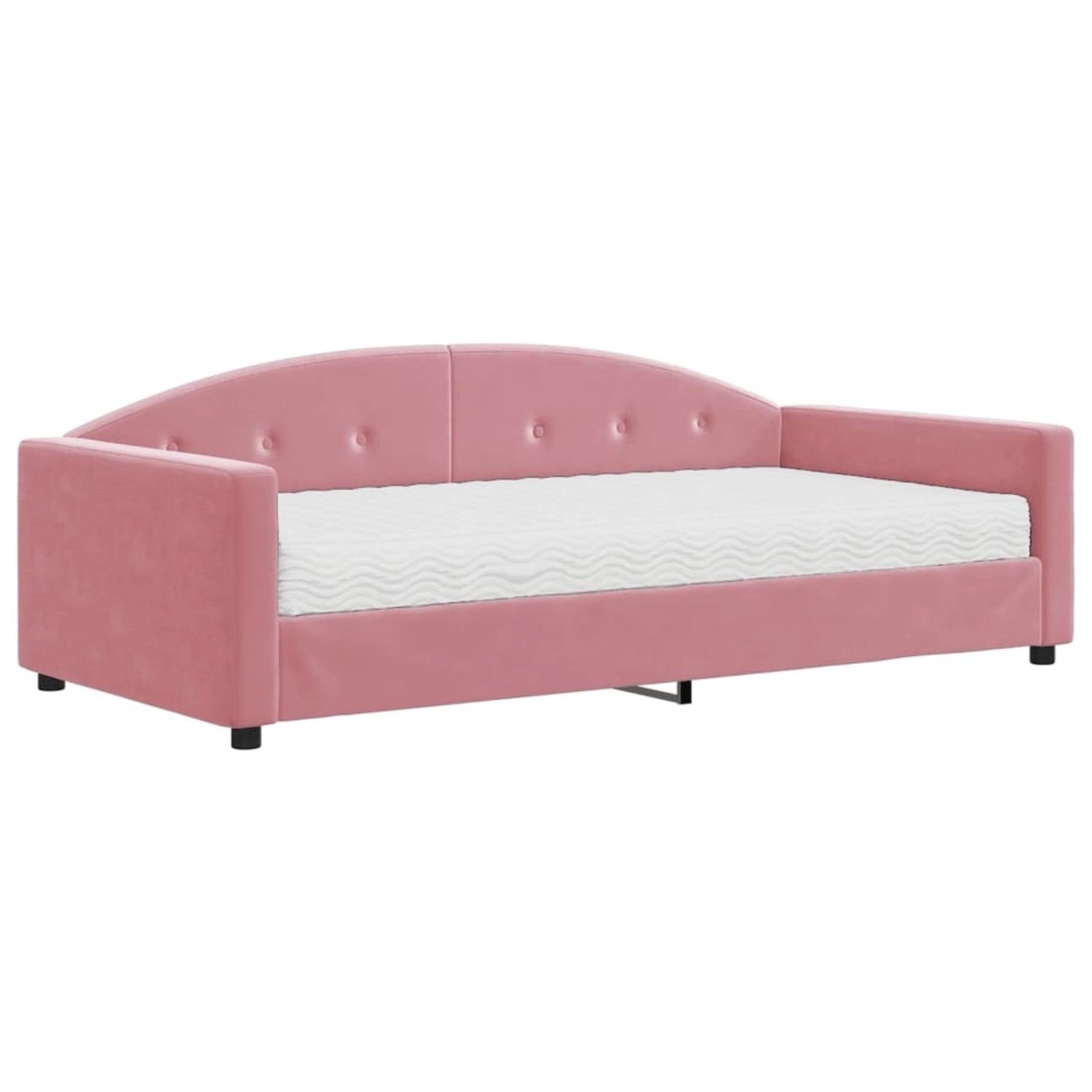 vidaXL Tagesbett mit Matratze Rosa 100x200 cm Samt1847432