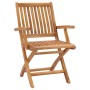 vidaXL Klappbare Gartenstühle mit Kissen 8 Stk Massivholz Teak 3072780_3