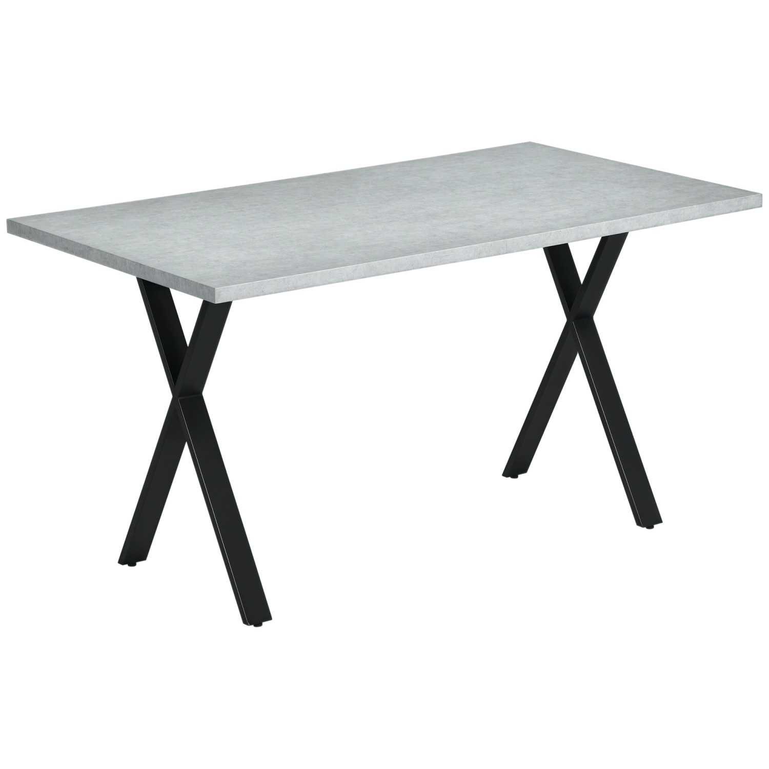 HOMCOM Esstisch mit Steinoptik für 6 Personen Stahlbeine Grau 140 x 80 x 76 günstig online kaufen